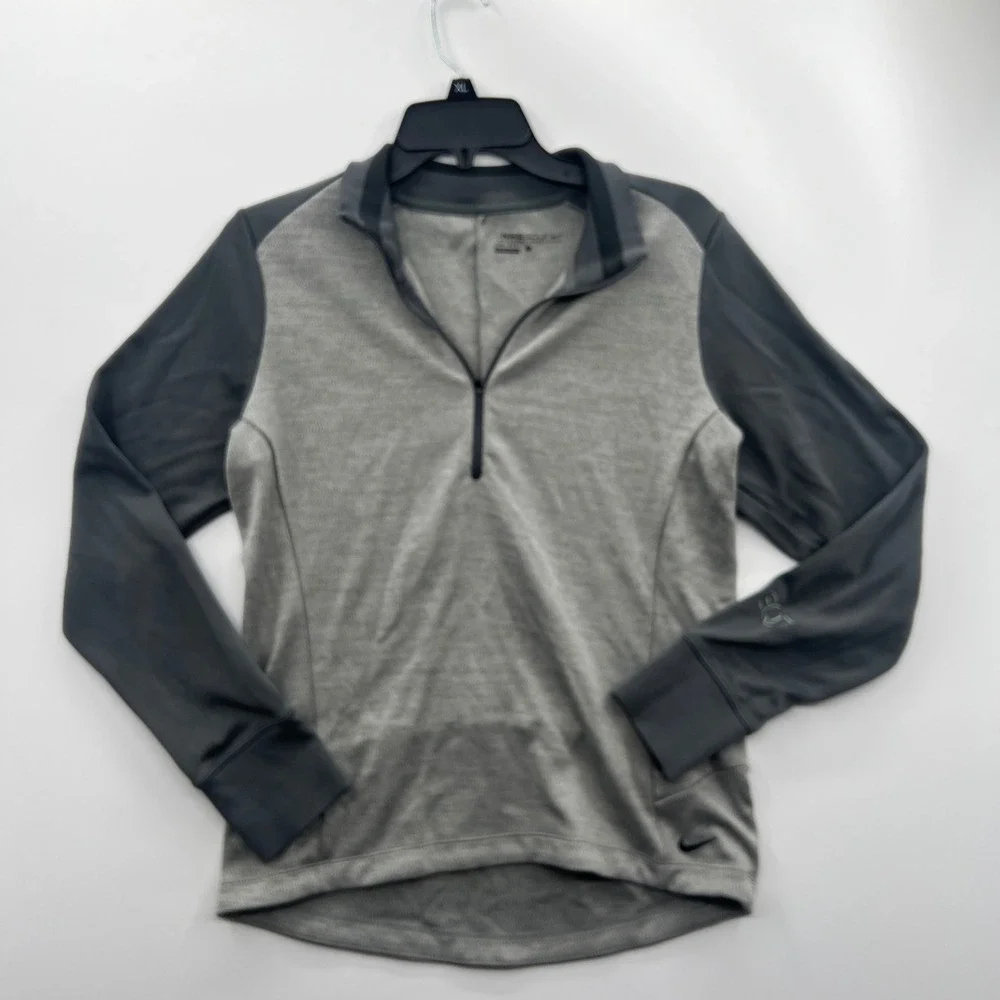 Nike Golf Dri Fit Quarter Zip Pullover‎ Athletic Jacket Women's Size L Gray
